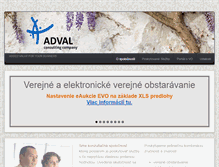 Tablet Screenshot of adval.sk